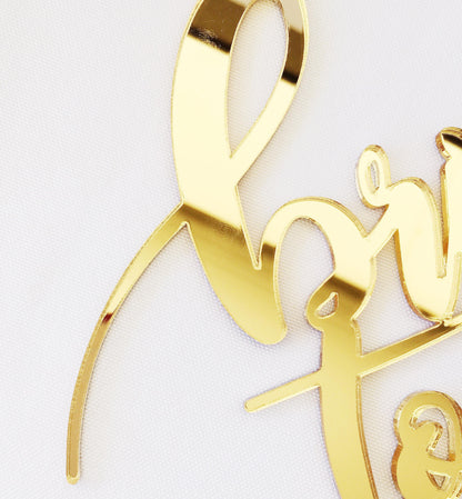 Cake Topper Gold Mirror Acrylic | Bride To Be - Black Bow Studio