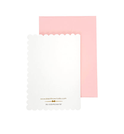 Cherry Cake Pink Gold | Birthday Greeting Card