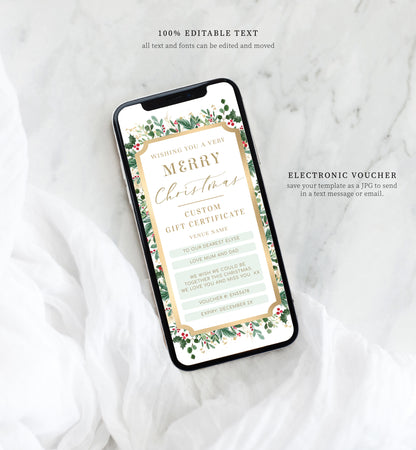 Merriment | Smartphone Christmas Custom Gift Voucher