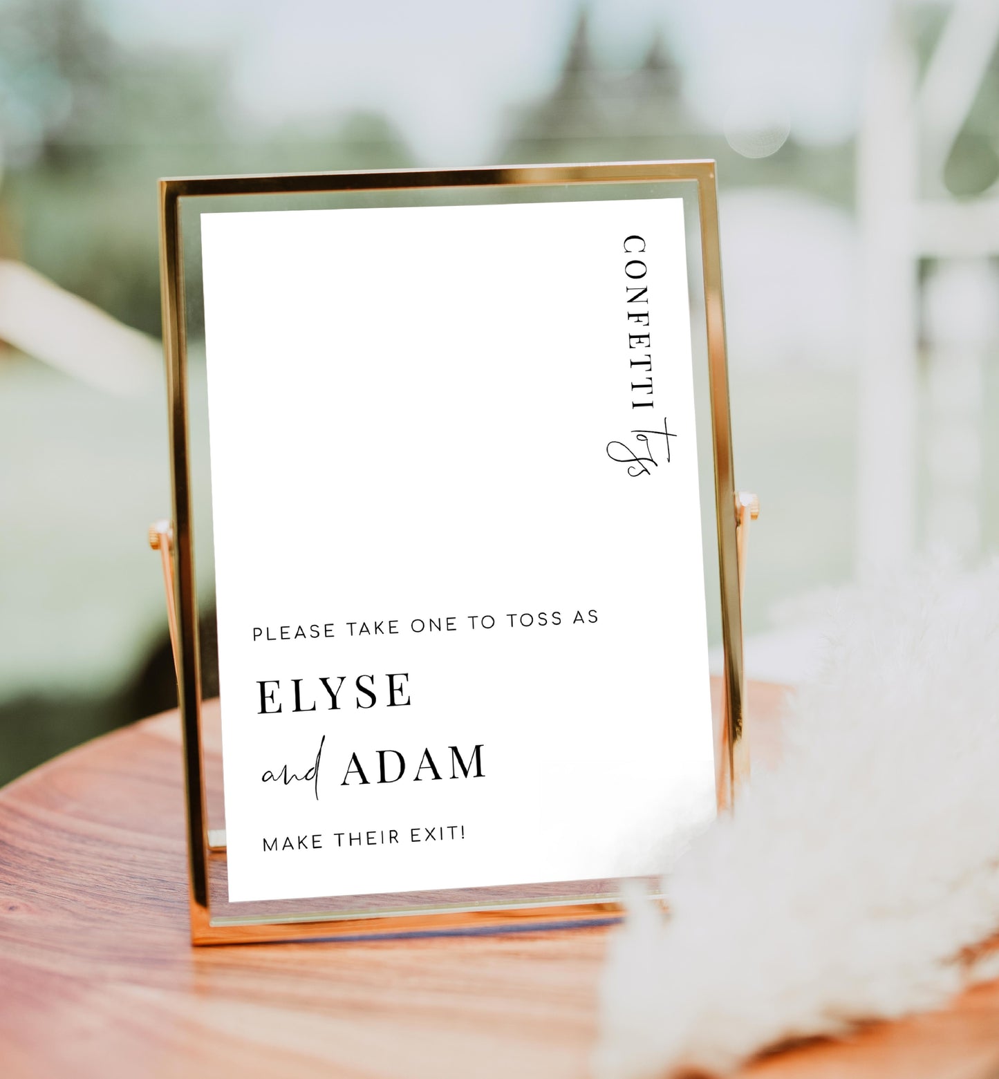 Estelle White | Printable Confetti Toss Sign