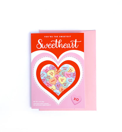 Convo Hearts Pink | Valentine's Day Greeting Card