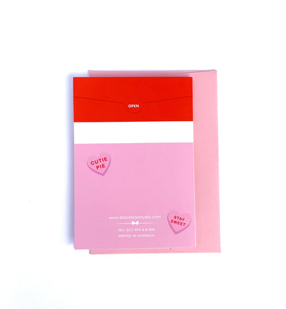 Convo Hearts Pink | Valentine's Day Greeting Card