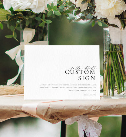 Ellesmere White | Printable Custom Text Sign