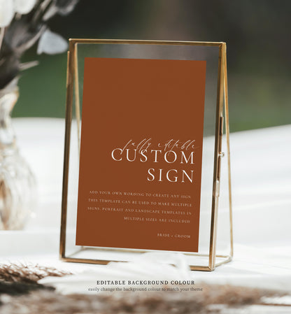 Ellesmere White | Printable Custom Text Sign