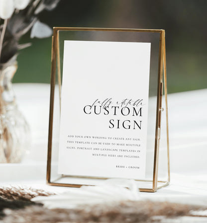 Ellesmere White | Printable Custom Text Sign