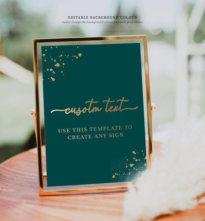 Paintly Black Gold | Printable Custom Text Sign Template