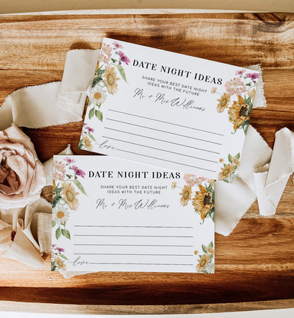 Mews Floral White | Printable Date Night Ideas Sign and Card Template