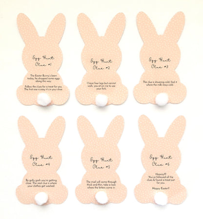 Printable Easter Egg Hunt Clues - Easter Egg Hunt Props - Editable Easter Egg Hunt Game Sign - Easter Bunny