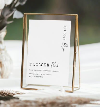 Estelle White | Printable Flower Bar Sign