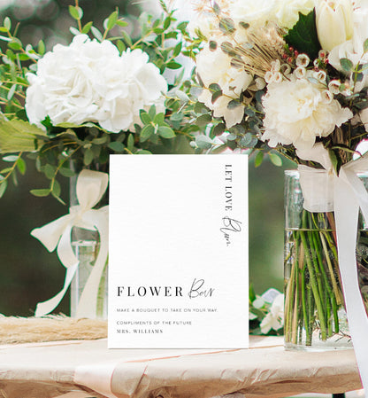 Estelle White | Printable Flower Bar Sign