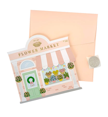 Flower Market Pink Gold | Greeting Card