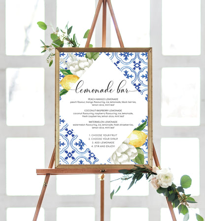 The Med Lemons | Printable Lemonade Bar Sign - Black Bow Studio