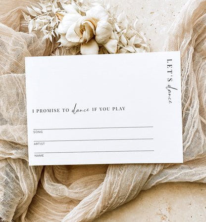 Estelle White | Printable Song Request Card