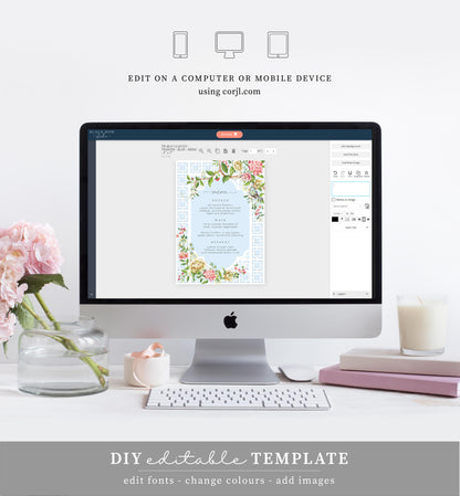 Trianon Blue | Printable Menu