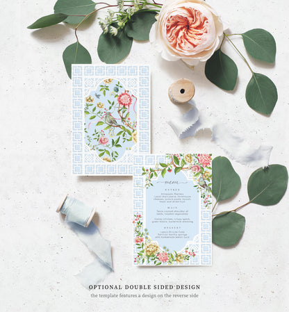 Trianon Blue | Printable Menu