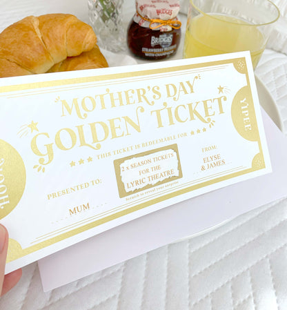 Golden Ticket Gold | Scratch-off Mother's Day Gift Voucher