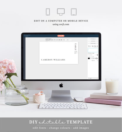 Estelle White | Printable Place Cards Template