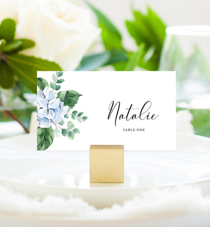 Ferras Blossom Blue | Printable Place Cards - Black Bow Studio