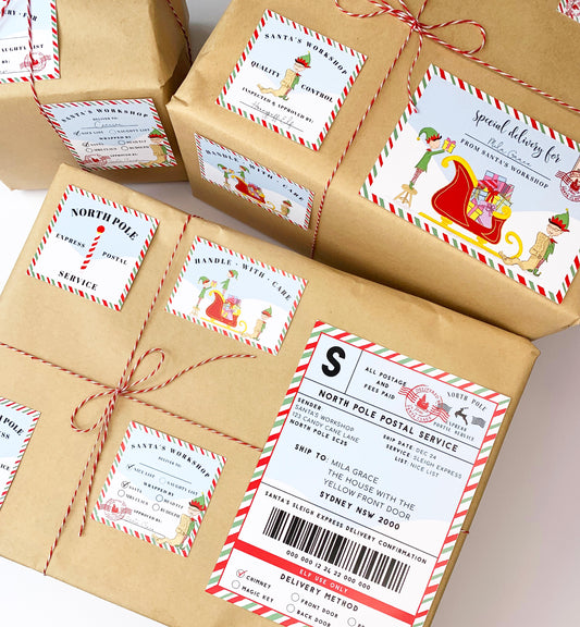 Santa's Workshop Multi | Printable Christmas Special Delivery Tag Templates Bundle