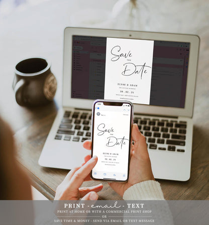 Gigi Script | Printable Save The Date