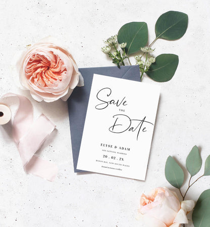 Gigi Script | Printable Save The Date