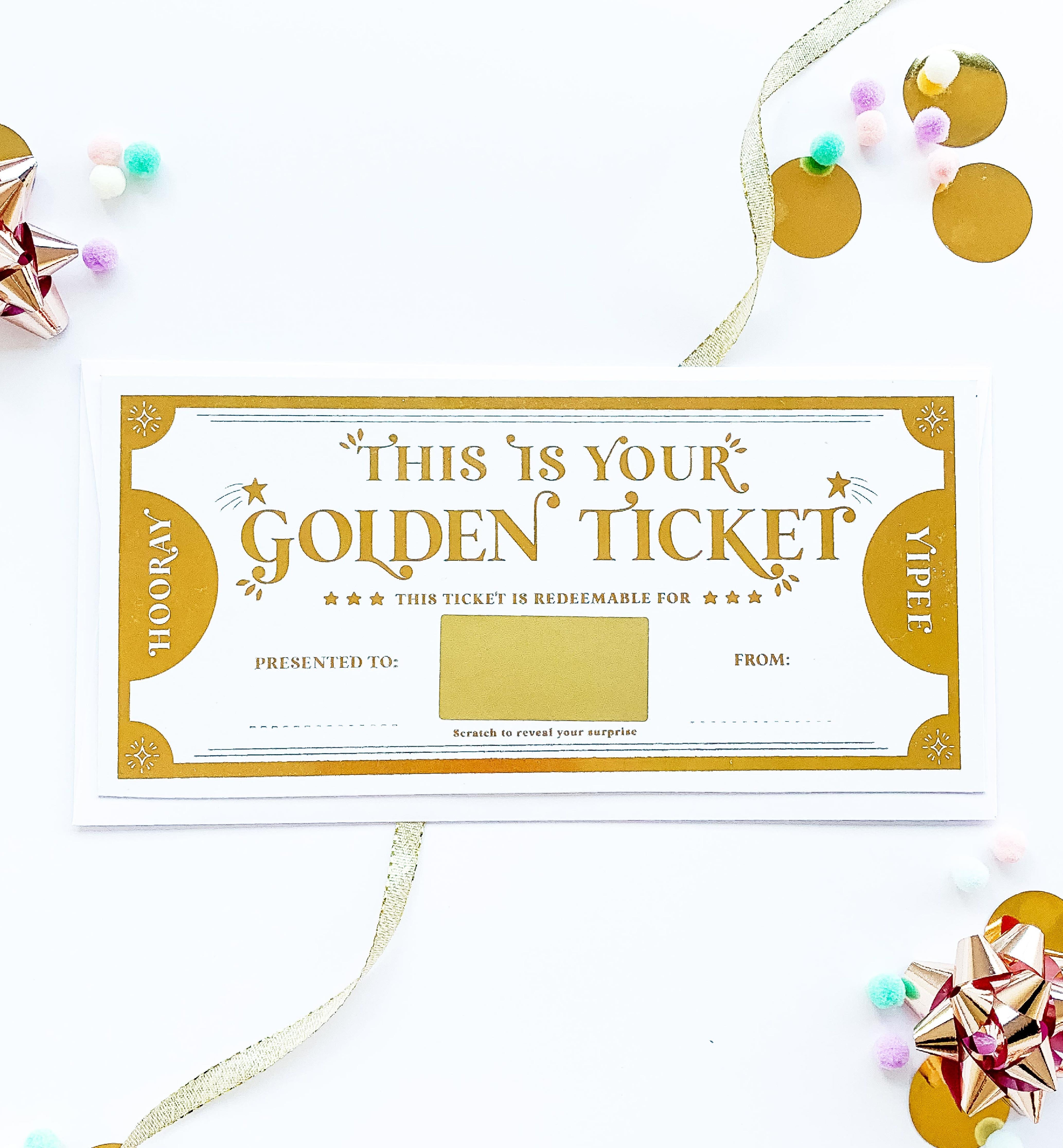 Golden Ticket Gold | Scratch-off Gift Voucher – Black Bow Studio