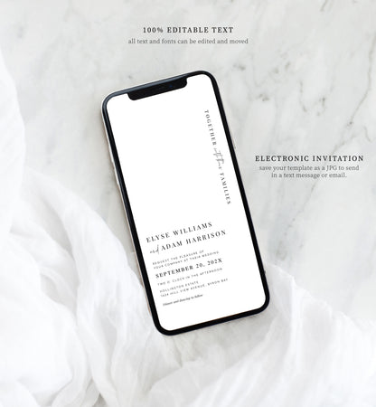 Estelle White | Smartphone Wedding Invitation Template