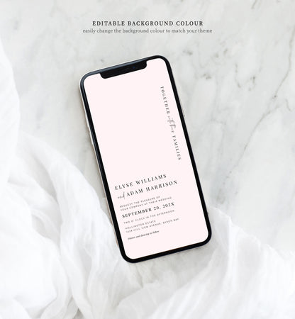 Estelle White | Smartphone Wedding Invitation Template