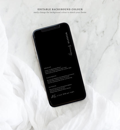 Estelle White | Smartphone Itinerary Template