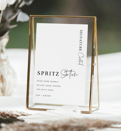 Estelle White | Printable Spritz Station Sign Template