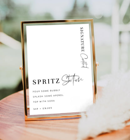 Estelle White | Printable Spritz Station Sign Template