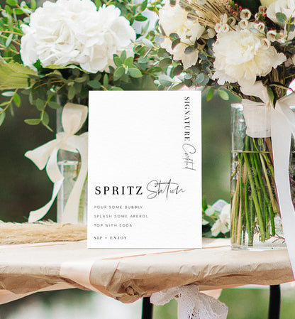 Estelle White | Printable Spritz Station Sign Template