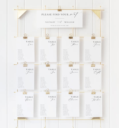 Ellesmere White | Printable Table Numbers Template