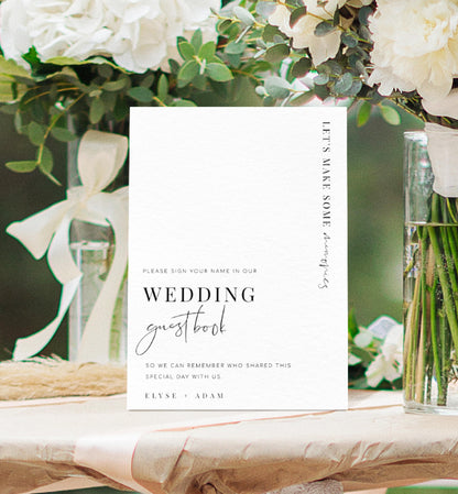 Estelle White | Printable Wedding Guest Book Sign Template