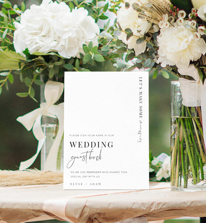 Estelle White | Printable Wedding Guest Book Sign Template