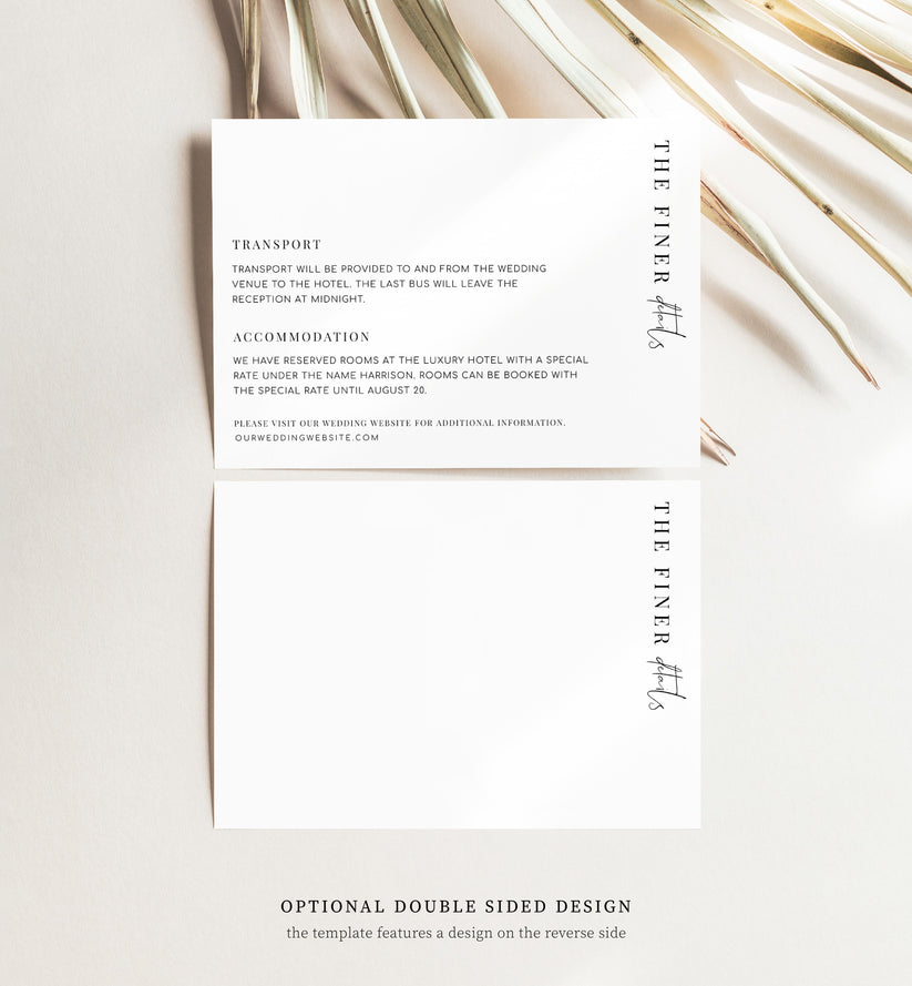 Estelle White | Printable Wedding Invitation Suite Template – Black Bow ...