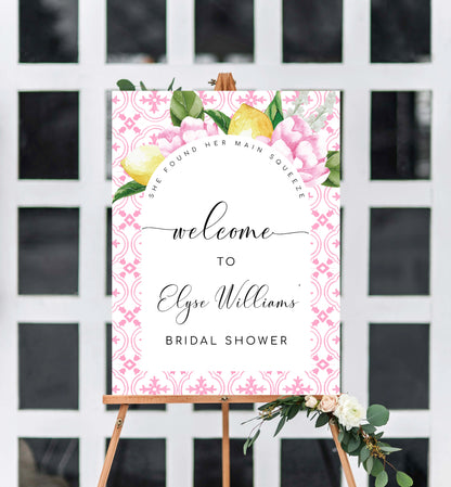 The Med Pink Lemons | Printable Welcome Sign Template