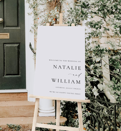 Ellesmere White | Printable Welcome Sign Template