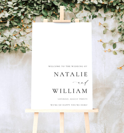 Ellesmere White | Printable Welcome Sign Template