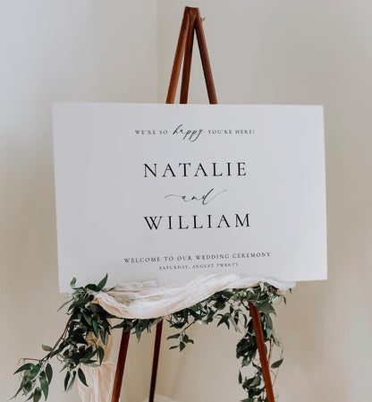 Ellesmere White | Printable Welcome Sign Template