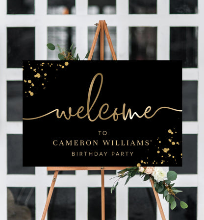 Paintly Black Gold | Printable Welcome Sign