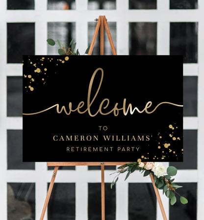 Paintly Black Gold | Printable Welcome Sign